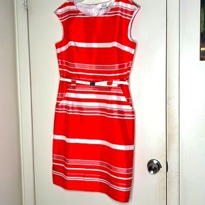 Liz Claiborne Red & White Striped dress